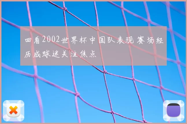 回看2002世界杯中国队表现 赛场经历成球迷关注焦点