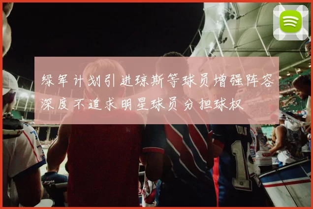绿军计划引进琼斯等球员增强阵容深度不追求明星球员分担球权