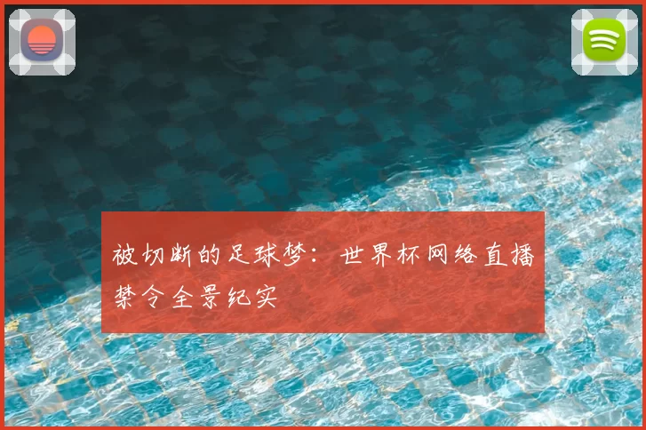 被切断的足球梦:世界杯网络直播禁令全景纪实