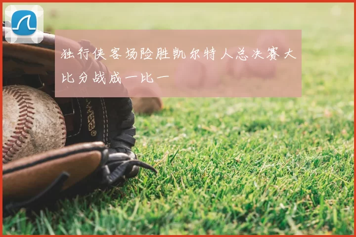 独行侠客场险胜凯尔特人总决赛大比分战成一比一