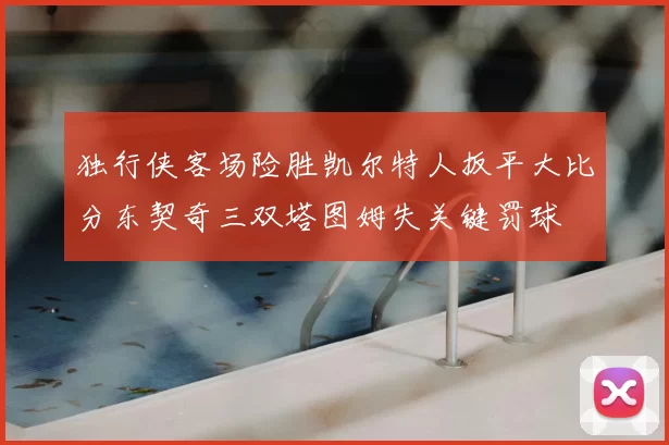 独行侠客场险胜凯尔特人扳平大比分东契奇三双塔图姆失关键罚球